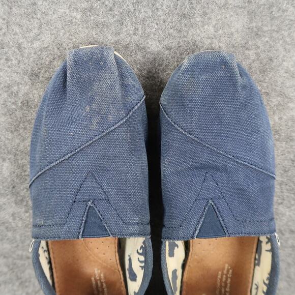 Toms Shoes Womens 8 Flats Slip On Loafer Casual Canvas Blue Alpargatas Boho - Picture 7 of 10